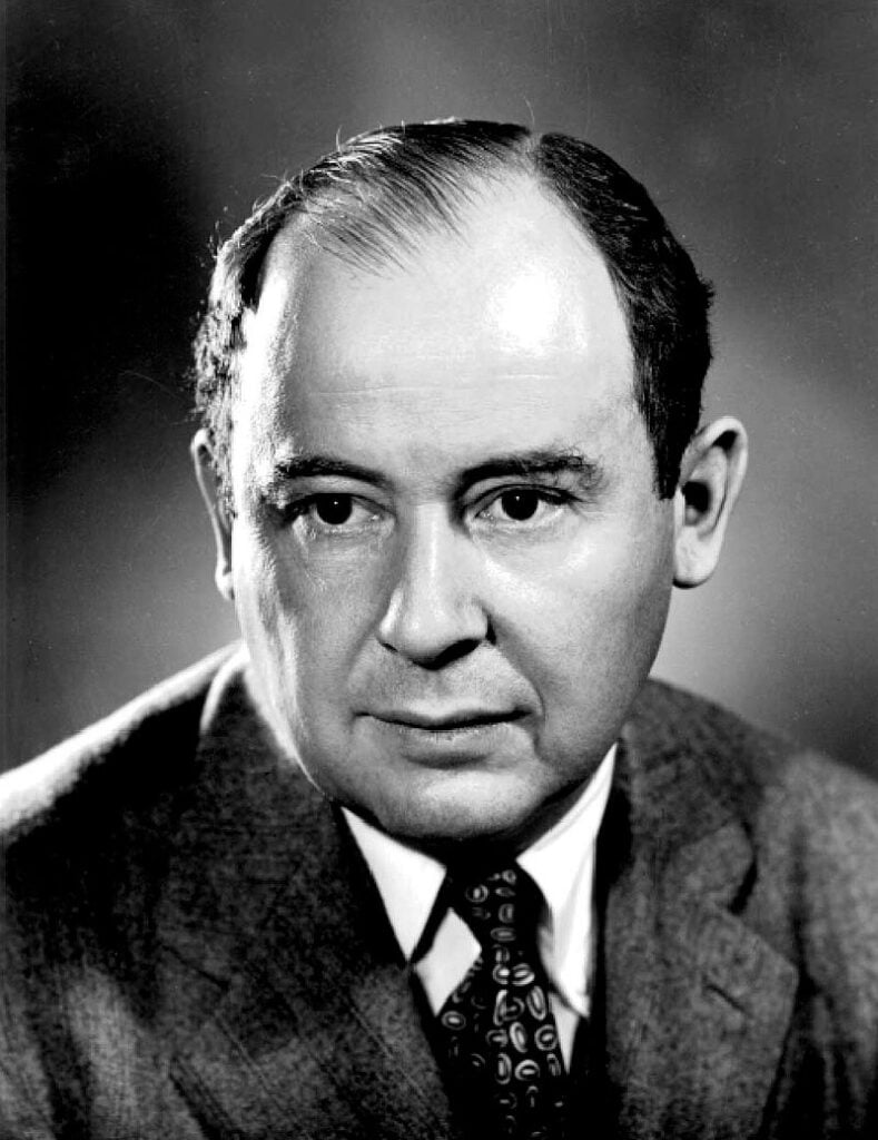 Pra que estudar: “Eu nunca vou usar isso na vida”. Será? | 800px JohnvonNeumann LosAlamos John Von NeumannJohn von Neumann: criou o primeiro computador de uso profissional para as Forças Armadas dos Estados Unidos. Foi ele quem sugeriu que as instruções fossem armazenadas na memória do computador, facilitando o manuseio dos programas. Seu trabalho reverbera hoje no que conhecemos por armazenamento (físico ou em nuvem), programação, teoria da computação e construção de hardware.